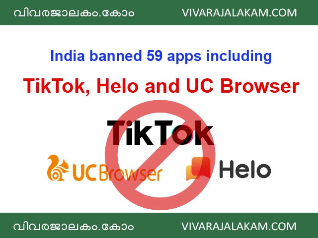 India banned 59 apps including TikTok-Helo and UC Browser